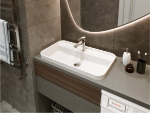 Umywalka wpuszczana MIRAGGIO OCEAN 70*40*15 Połysk Biała 8813680 6