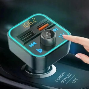 TRANSMITER FM SZYBKA ŁADOWARKA BLUETOOTH AUDIO MP3 BLUETOOTH MICROSD 2X USB RGB 4