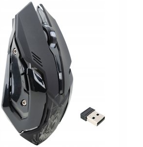 Myszka Gamingowa Mysz Dla Graczy Bezprzewodowa LED 6 Przycisków 3200dpi BM-150 5