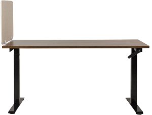 Beliani Przegroda na biurko 80 x 50 cm beżowa SPLIT 5