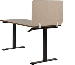 Beliani Przegroda na biurko 80 x 50 cm beżowa SPLIT 7