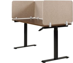 Beliani Przegroda na biurko 80 x 50 cm beżowa SPLIT 8