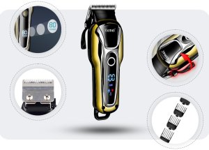 Profesjonalna Maszynka Trymer Do Strzyżenia Włosów I Brody Kemei Km-1990 8