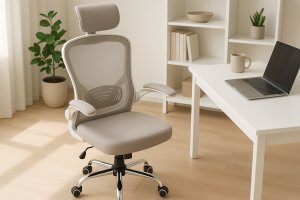 Krzesło biurowe Kontrasto KB110 Beżowe 7