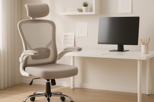 Krzesło biurowe Kontrasto KB110 Beżowe 10