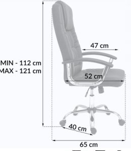 Krzesło biurowe Fotel biurowy czarny regulowane krzesło gabinetowy 12