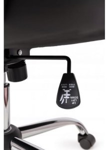 Krzesło biurowe Fotel biurowy czarny regulowane krzesło gabinetowy 16