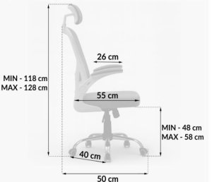 Krzesło biurowe Kontrasto KB110 Czarne 12