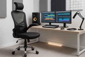 Krzesło biurowe Kontrasto KB110 Czarne 9