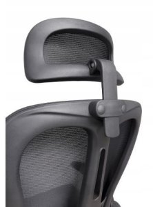 Fotel obrotowy czarny siatka krzesło ergonomiczny z zagłówkiem 13