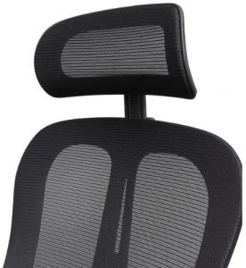Fotel obrotowy czarny siatka krzesło ergonomiczny z zagłówkiem 15