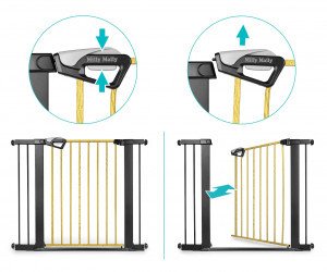 Milly Mally Bramka zabezpieczająca Barierka na schody z rozszerzeniami Guardy 104 Black 9