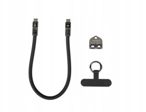 Kabel USB-C M/M smycz / brelok 0.3M 240W Lanberg - czarny 2