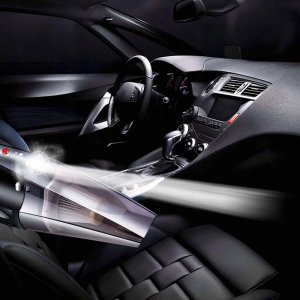 MOCNY Odkurzacz samochodowy z latarką filtr HEPA 12V 120W +torba i końcówki JY007 2