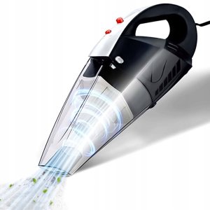 MOCNY Odkurzacz samochodowy z latarką filtr HEPA 12V 120W +torba i końcówki JY007 5
