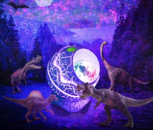 Lampka Nocna LED Projektor Rzutnik GWIAZD Nieba JAJO DINOZAURA Dla Dzieci 2