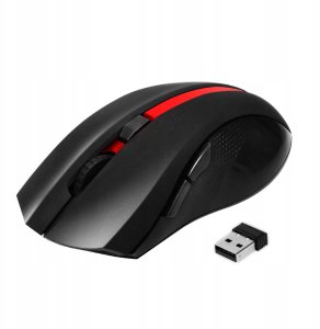 WYSOKI POŁYSK Cicha mysz myszka bezprzewodowa optyczna 6 przycisków DPI1600 BM-260 4