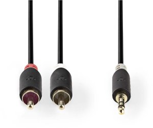 Kabelis Nedis AUX 3.5mm - 2x RCA 1m 5412810265015 CABW22200AT10 (5412810265015) 2