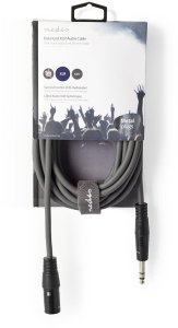 Kabelis Nedis XLR M - 6.35mm M 5m 5412810295746 COTH15100GY50 (5412810295746) 3