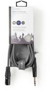 Kabel Nedis Kabelis XLR M - 6.35mm M 3m 5412810295739 COTH15100GY30 (5412810295739) 3