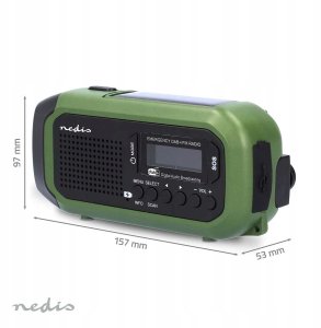 Radio Nedis Radio odbiornik Emergency radio DAB+ FM Solar Battery 5412810444175 RDDBCR2000GN (5412810444175) 10