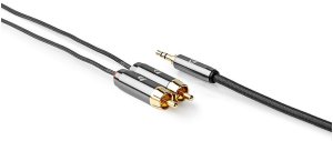 Kabel Nedis Kabel AUX 3.5mm - 2x RCA 2m 5412810318650 CATB22200GY20 (5412810318650) 4