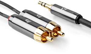 Kabel Nedis Kabel AUX 3.5mm - 2x RCA 2m 5412810318650 CATB22200GY20 (5412810318650) 5