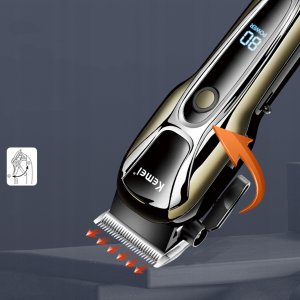 MASZYNKA DO GOLENIA STRZYŻENIA TRYMER DO WŁOSÓW BRODY BARBER KEMEI USB 10w1 5