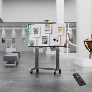 GF150G - Profesjonalny elektryczny mobilny stojak TV wózek do telewizorów LCD LED 75" - 120" 2