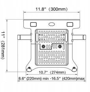 NB FP-2 - Podstawka adapter pod laptop do uchwytów monitorowych biurkowych oraz ściennych 9