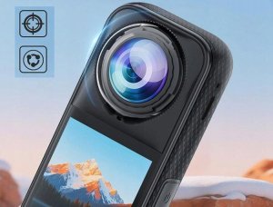 Zestaw Osłon 2x Ochrona Osłona Szkło na Obiektyw Obiektywy do Insta360 X5 / PU749T 3