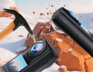 Zestaw Osłon 2x Ochrona Osłona Szkło na Obiektyw Obiektywy do Insta360 X5 / PU749T 4