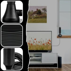 Mocna Antena Telewizyjna Pokojowa Do Tv Naziemnej 30Dbi Dvb-T Dvbt2 H.265 Ah-0031 14