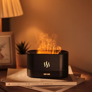 Dyfuzor zapachowy Retoo Nawilżacz powietrza kominek do aromaterapii z efektem ognia LED 180 ml 4