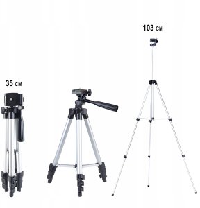 Statyw tripod składany do telefonu gwint 1/4'' pilot BT 35-103 cm Statyw tripod składany do telefonu gwint 1/4'' pilot BT 35-103 cm 2