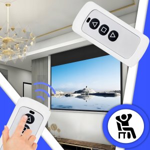 EKRAN PROJEKCYJNY ŚCIENNY ELEKTRYCZNY DUŻY 265X179 CM 125" FULL HD + PILOT 3