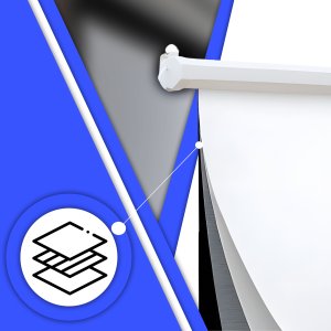 EKRAN PROJEKCYJNY ŚCIENNY ELEKTRYCZNY DUŻY 265X179 CM 125" FULL HD + PILOT 6