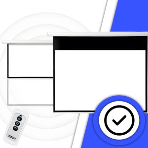 EKRAN PROJEKCYJNY ŚCIENNY ELEKTRYCZNY DUŻY 265X179 CM 125" FULL HD + PILOT 7