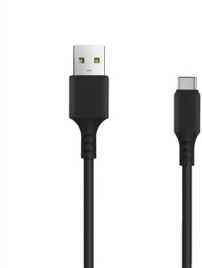Kabel USB Setty USB-A - USB-C 1 m Czarny (5900495842824) 2