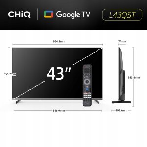 CHiQ L43QST TV 43", FHD, QLED, ultratenká, Android14, Dolby Audio, Frameless 2