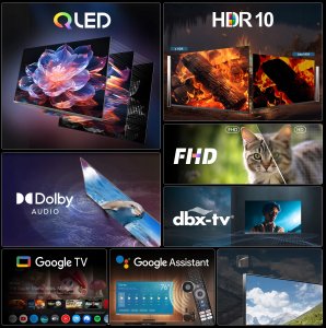 CHiQ L43QST TV 43", FHD, QLED, ultratenká, Android14, Dolby Audio, Frameless 4