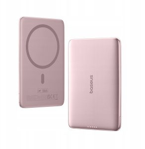 Powerbank Baseus PicoGo AM41 5000mAh 20W Ultra-Slim kompatybilny z MagSafe z kablem Baseus Simple USB-C 60W 30cm - różowy 4