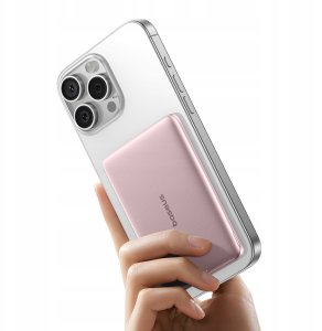 Powerbank Baseus PicoGo AM41 5000mAh 20W Ultra-Slim kompatybilny z MagSafe z kablem Baseus Simple USB-C 60W 30cm - różowy 8