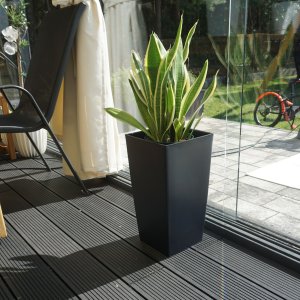 Doniczka kwadratowa matowa 30cm z wkładem Donica + wkład dystansowy 7