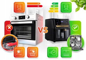 Frytkownica beztłuszczowa Air fryer Berdsen BD-655 czarna 8