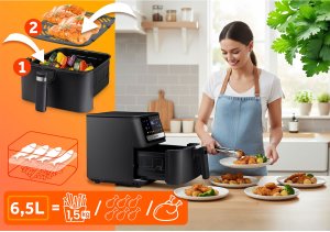 Frytkownica beztłuszczowa Air fryer Berdsen BD-662 czarna 8