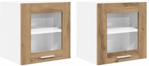 vidaXL Szafka wisząca Riga 2 pcs Dąb rzemieślniczy 40 x 31 x 40 cm 2