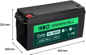 Green Cell Akumulator AGM VRLA 12V 250Ah IP54 Green Cell 5