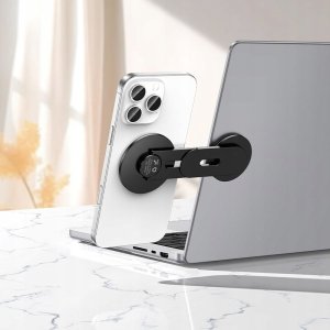 Uchwyt na telefon do tyłu ekranu magnetyczny Hoco H93 czarny 2