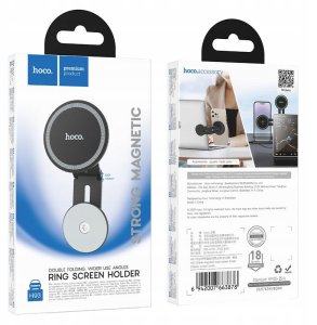 Uchwyt na telefon do tyłu ekranu magnetyczny Hoco H93 czarny 6